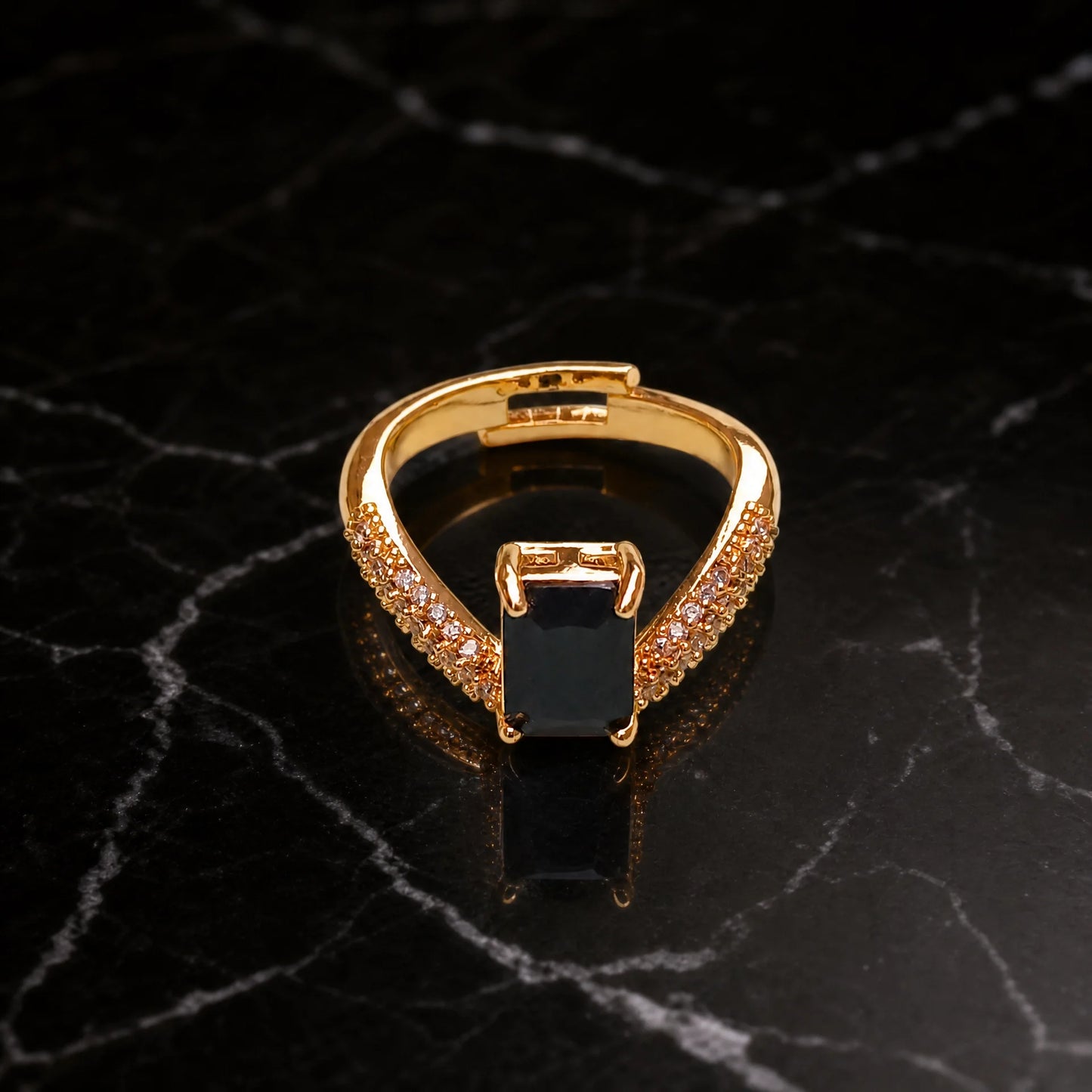 Luxury Black Stone Ring
