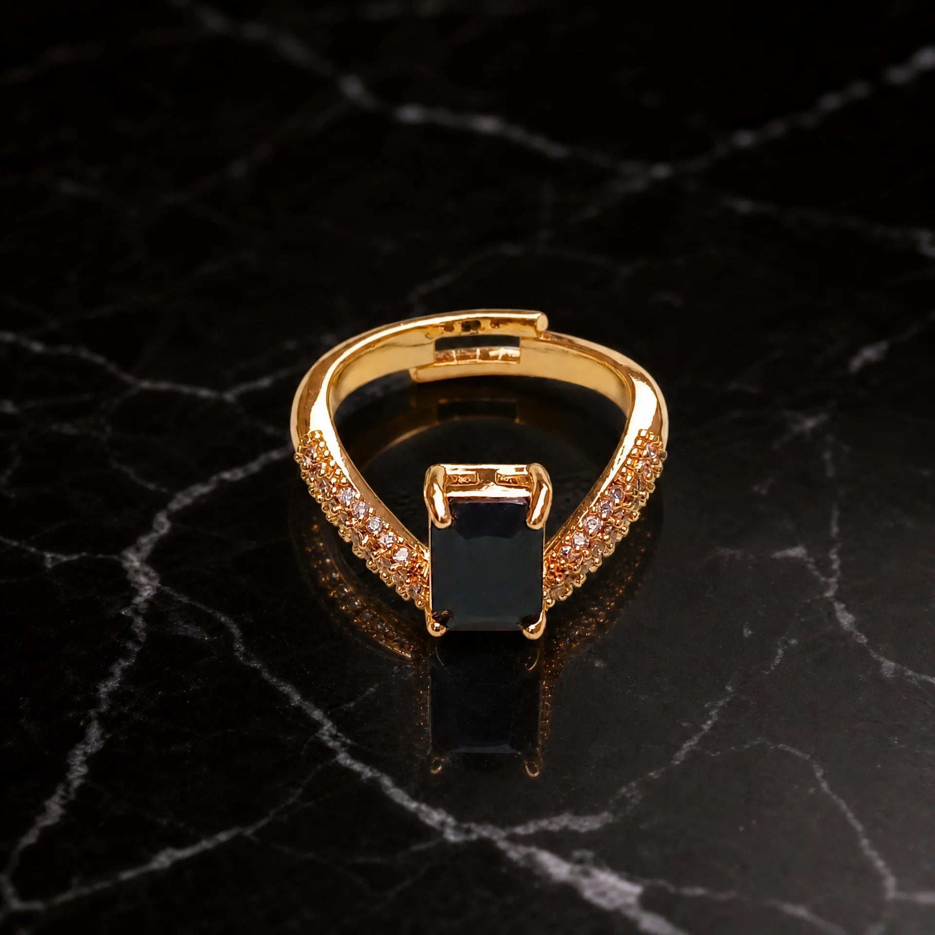 Luxury Black Stone Ring